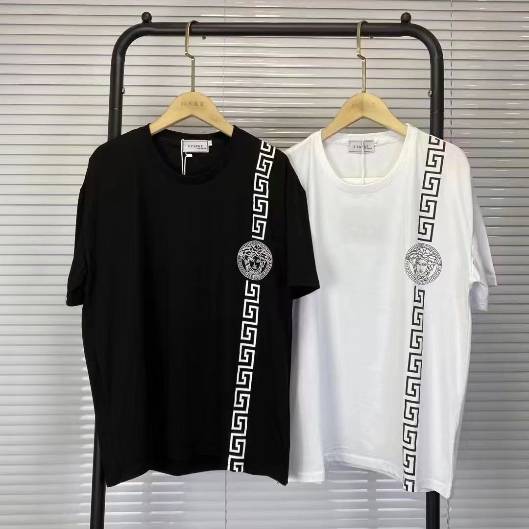 超人気商品 シンプル カジュアル ラウンドネック 夏 プリント 2色選べる オーバーサイズ 男女限らず Ｔシャツ