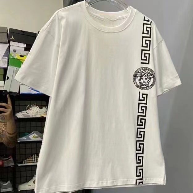 超人気商品 シンプル カジュアル ラウンドネック 夏 プリント 2色選べる オーバーサイズ 男女限らず Ｔシャツ