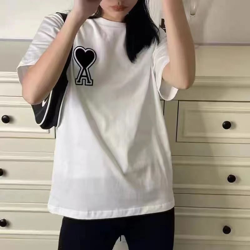 二色選べる 新作 シンプル 着せやすい ファッション 品質満点 刺繍 韓国系 男女兼用 Tシャツ