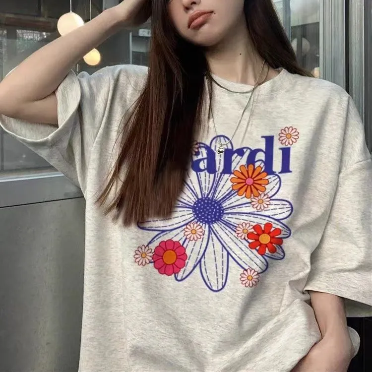 大人の定番 ファッション 着せやすい シンプル 気質いい 通気性 快適 プリント 合わせやすい ゆったり Tシャツ