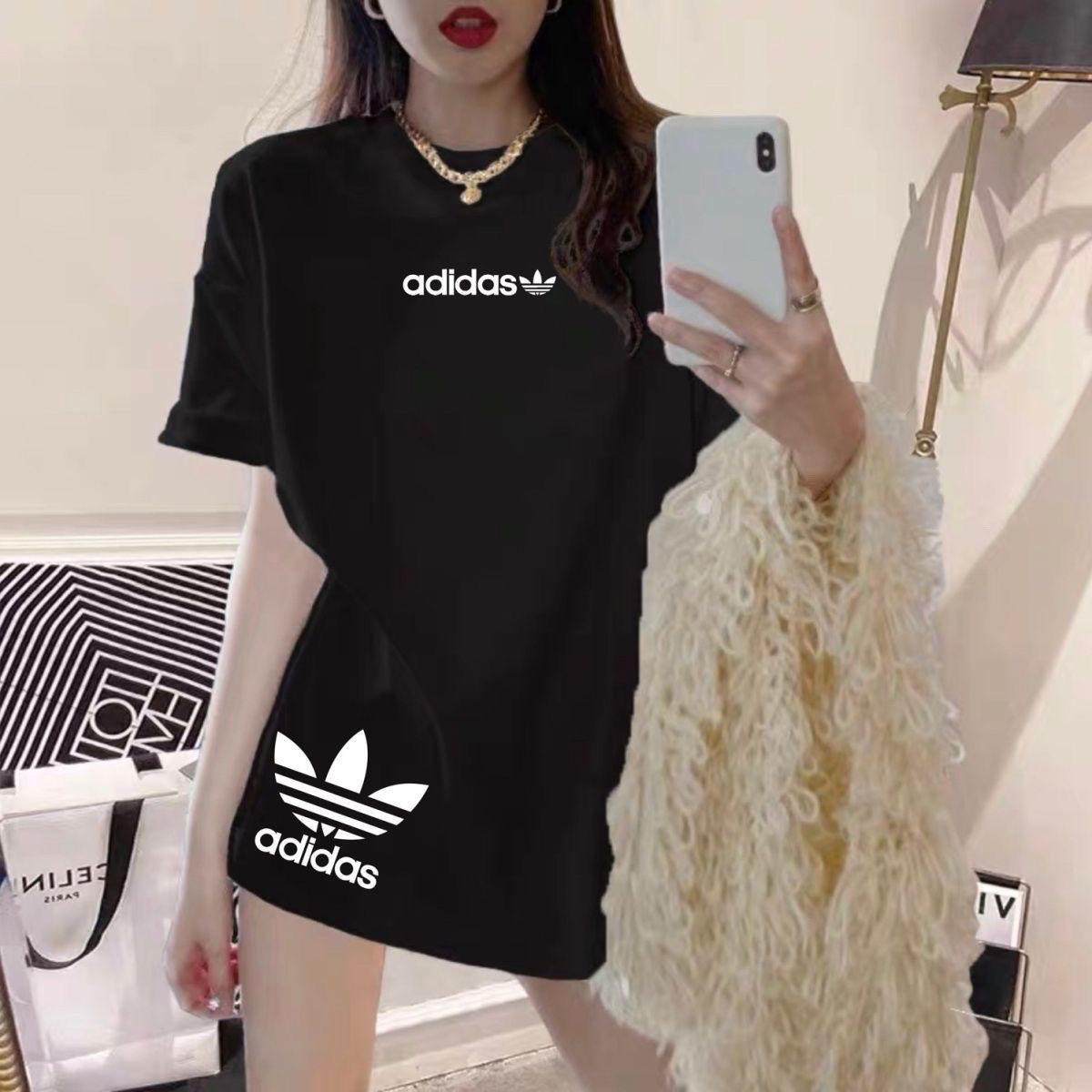 トレンド カジュアル 男女兼用 ルーズ 合わせやすい オーバーサイズ 半袖 Tシャツ