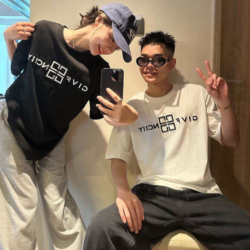 おすすめ ファッション よく売れる 男女限らず オーバーサイズ  アルファベット プリント Tシャツ