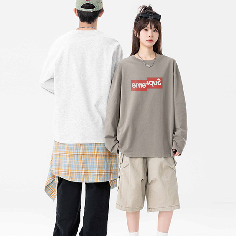 着回し最強 存在感 質感のいい4色選べる シンプル アルファベット ゆったり長袖 Ｔシャツ