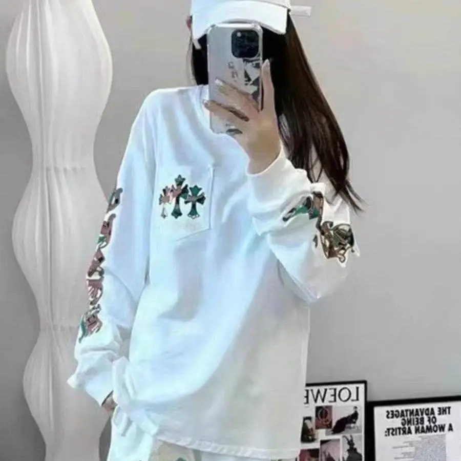 元気いっぱい 好感度UP 最愛の一着 オーバーサイズ カジュアル ラウンドネック ストリート系 長袖 トレーナー