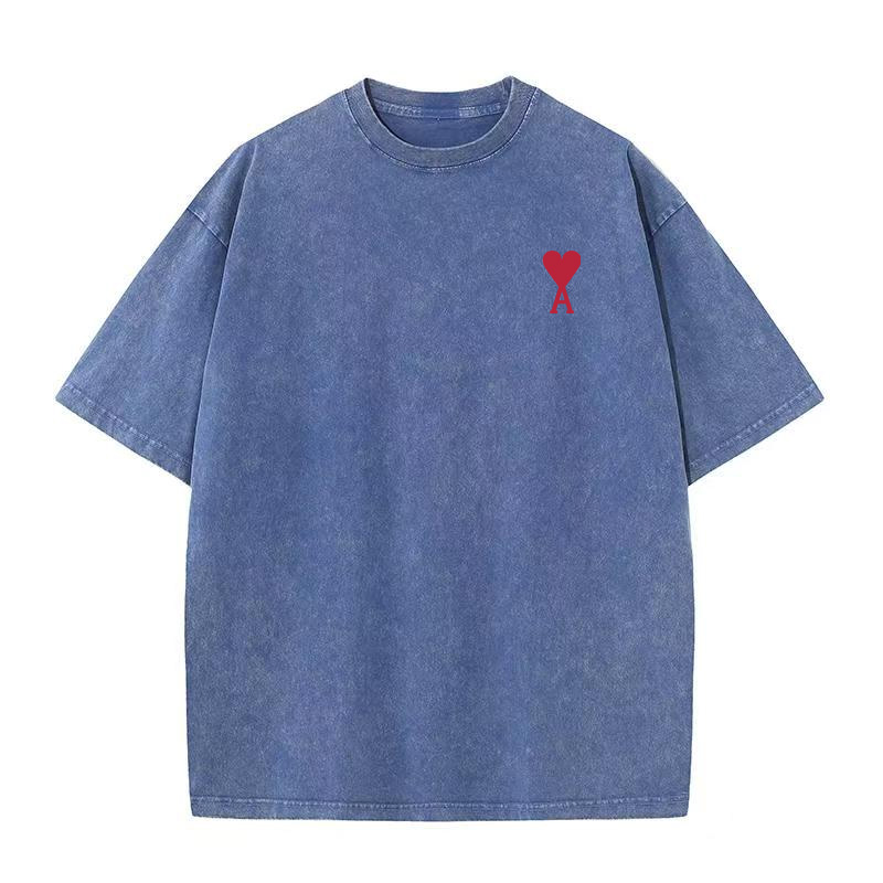 『S-5XL』合わせやすい ウォッシュド加工 トレンド クラシック シンプル Tシャツ