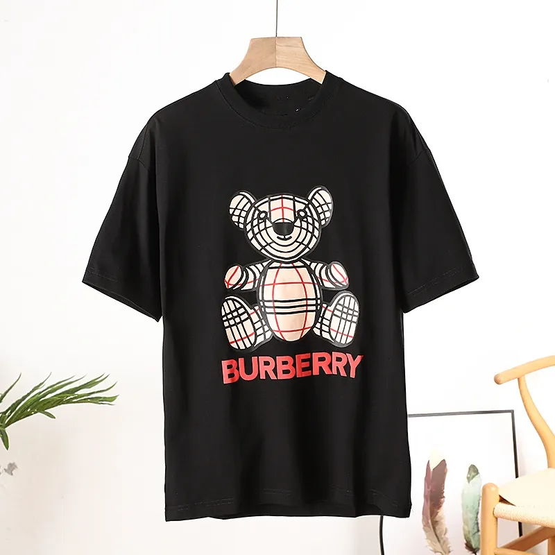 『S-4XL』夏 新作 オーバーサイズ ルーズシルエット かわいいクマ プリント クルーネック 半袖Tシャツ