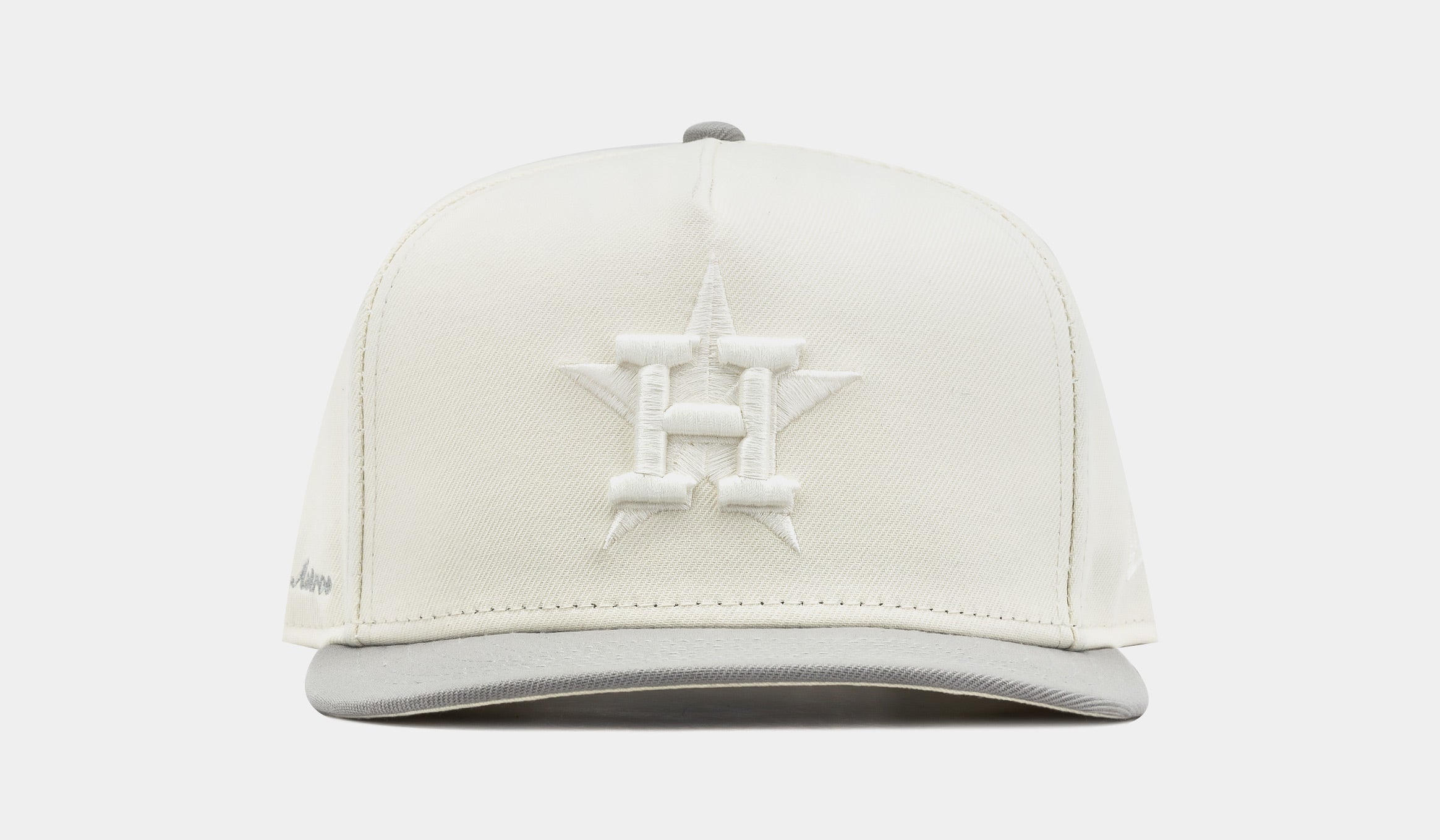 Shoe Palace Exclusive Houston Astros Chrome 950AF Curve Mens Hat (Chrome Grey)