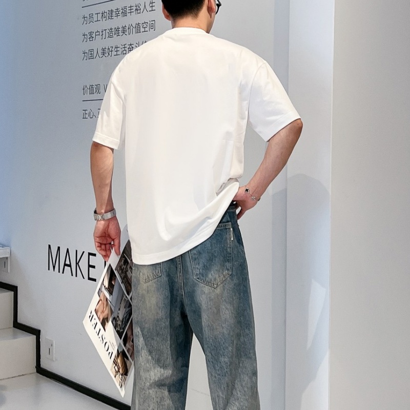 『S-4XL』大好評 ファッション 上質な肌ざわり シンプルながら存在感あるシルエットＴシャツ