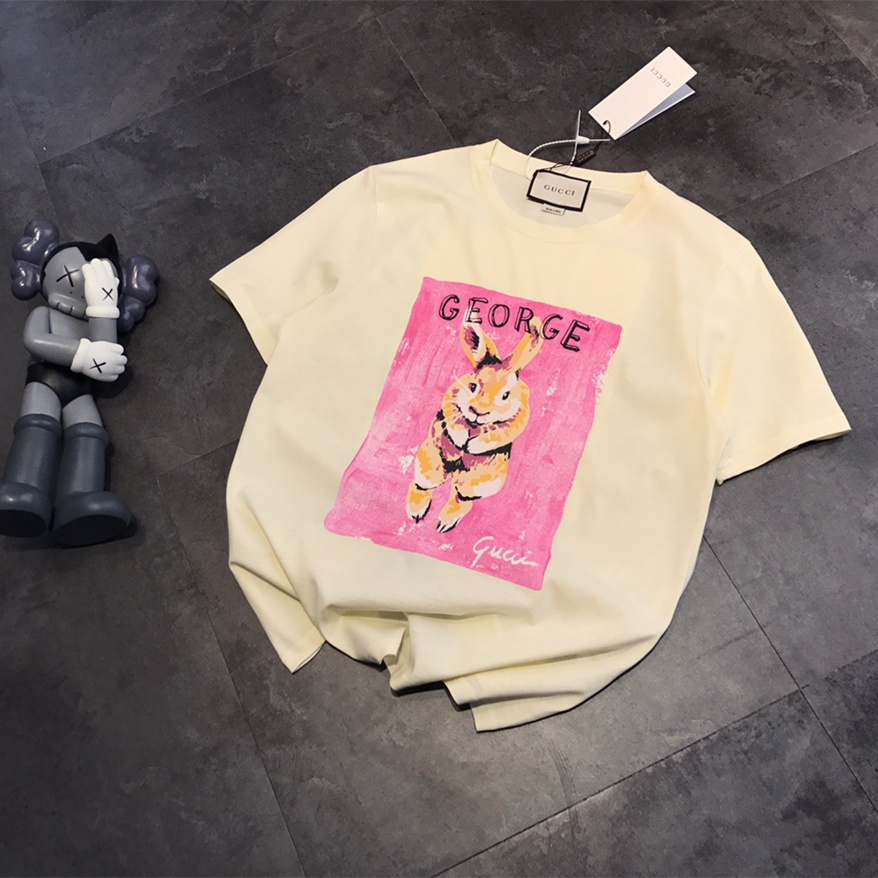 『フリーサイズ』おすすめ 合わせやすい カジュアル プリント ラウンドネック Tシャツ