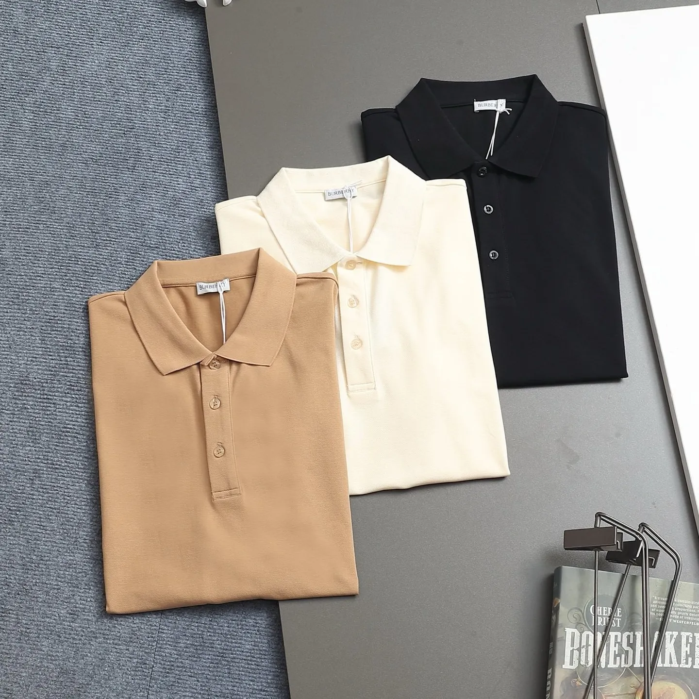 『M-3XL』三色選べる poloネック 着せやすい カジュアル 定番 Tシャツ