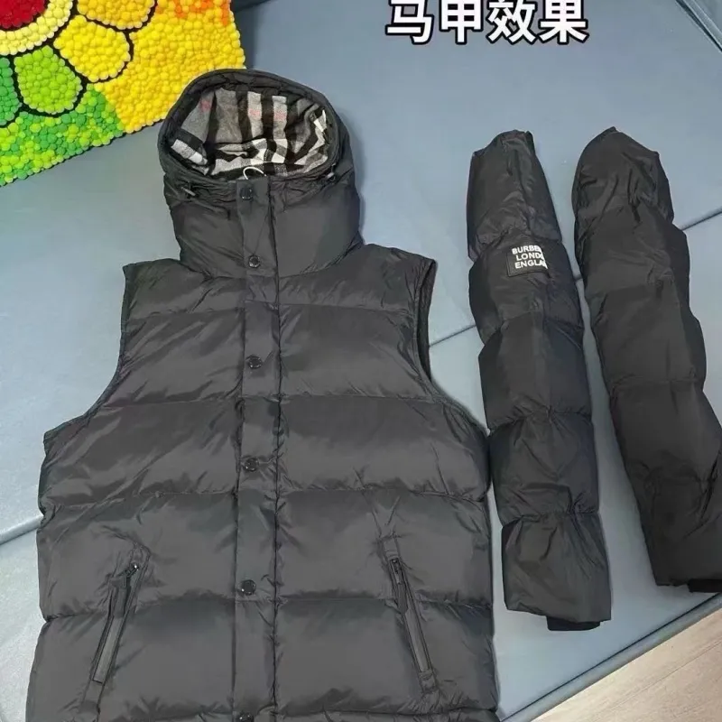 『L-4XL』新作 トレンド 暖かい 袖脱着可能ダウンベストジャケットアウター