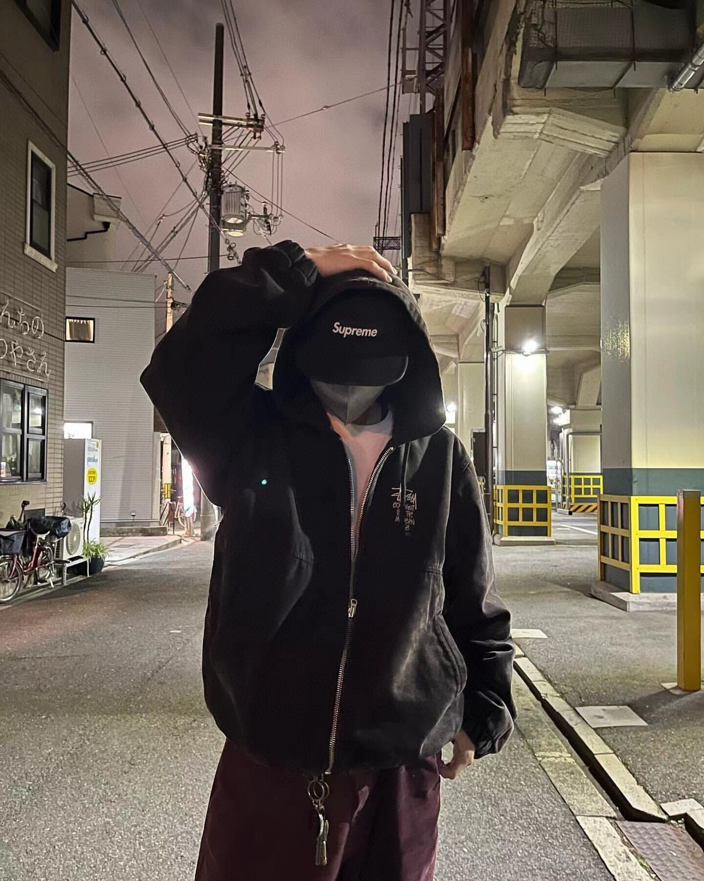 STUSSY帆布保温作業ジャケット綿版ツアー22AW CANVASINSULATED WORK JACKET帆布絶縁水洗いジャケット綿服綿聯帽ジッパーコート男女秋冬