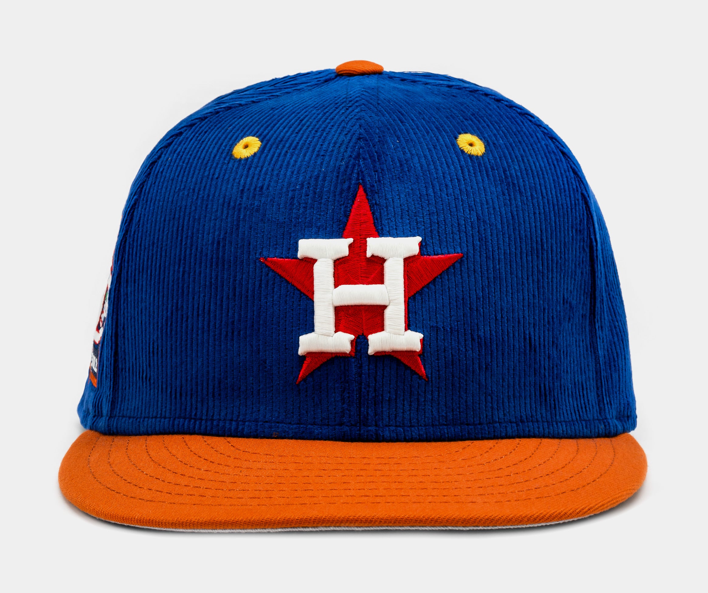 Shoe Palace Exclusive Houston Astros 59Fifty Fitted Mens Hat (Blue/Orange)