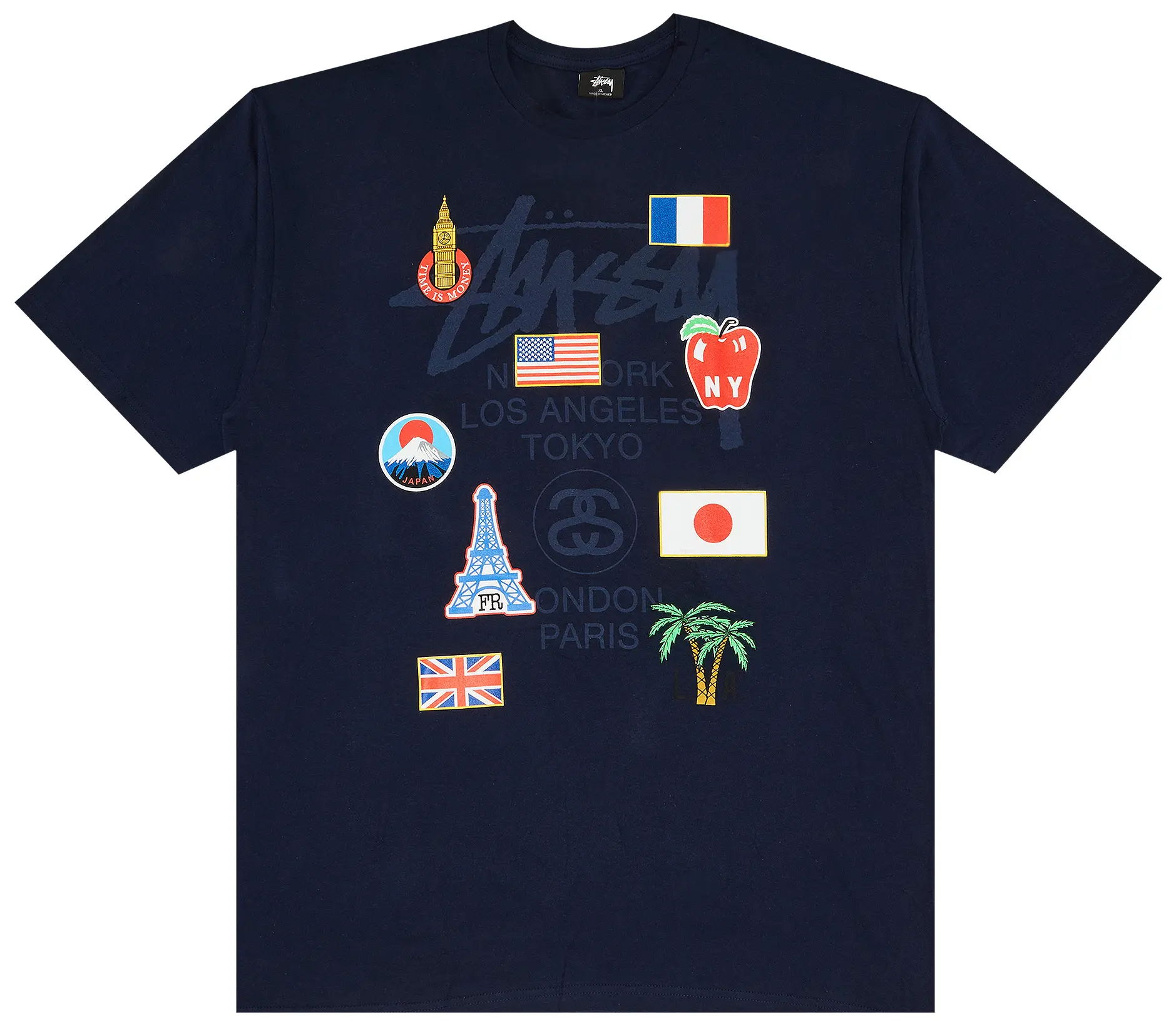 【期間限定割引価格】Stussy World Tour Flags Tee
