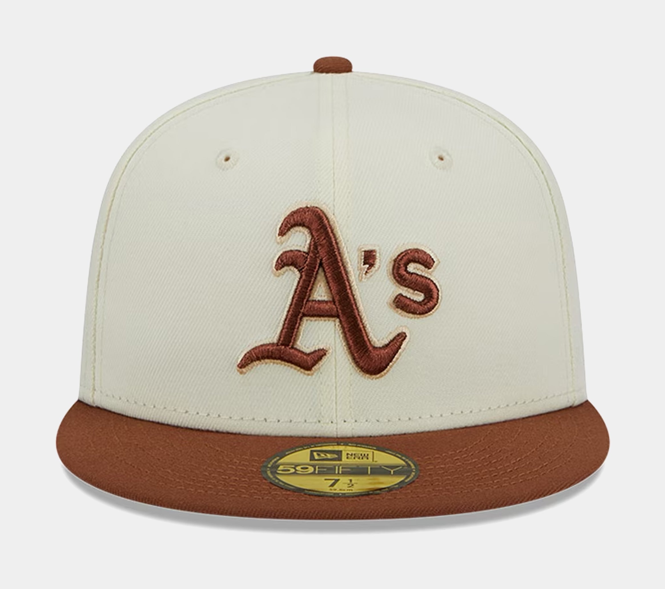Oakland Athletics City Icon 59FIFTY Mens Hat (Beige/Brown)