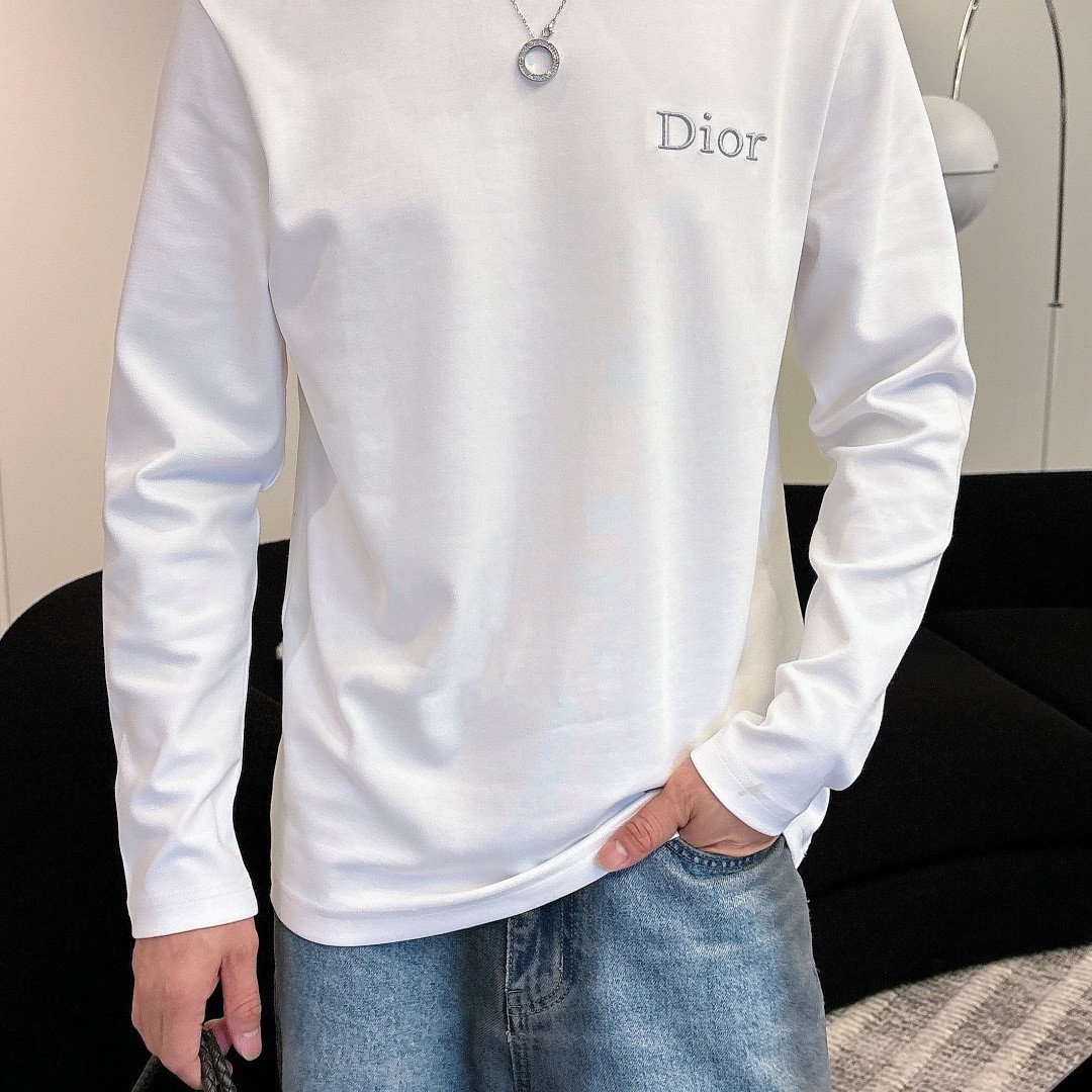 『S-2XL』アルファベット刺繍クルーネック長袖Tシャツ ペア カジュアル シンプル スウェット ゆったり インナー