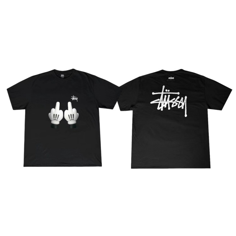 【期間限定割引価格】Stussy Mercury Middle Finger Logo Print Tee