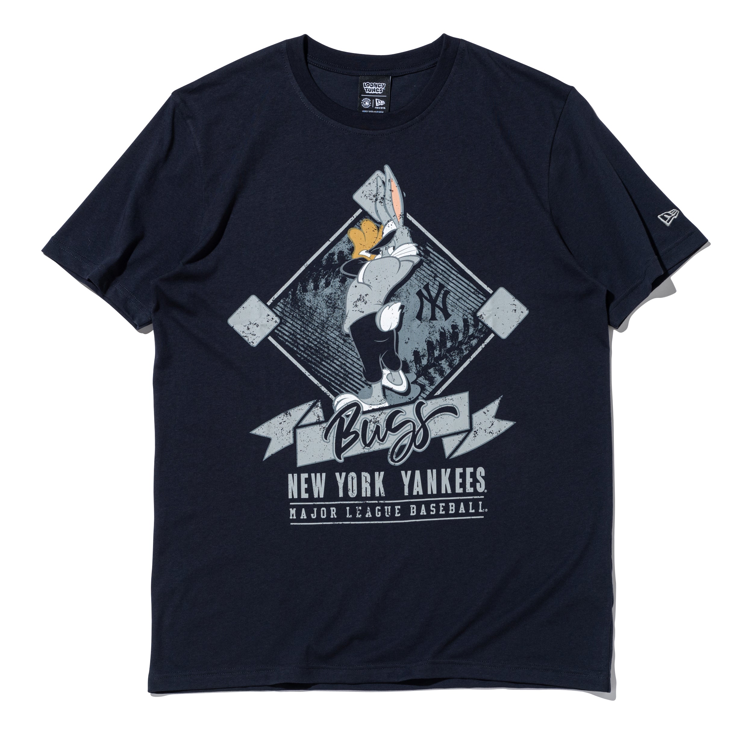 半袖 コットン Tシャツ Looney Tunes x MLB ニューヨーク・ヤンキース バッグス・バニー ネイビー