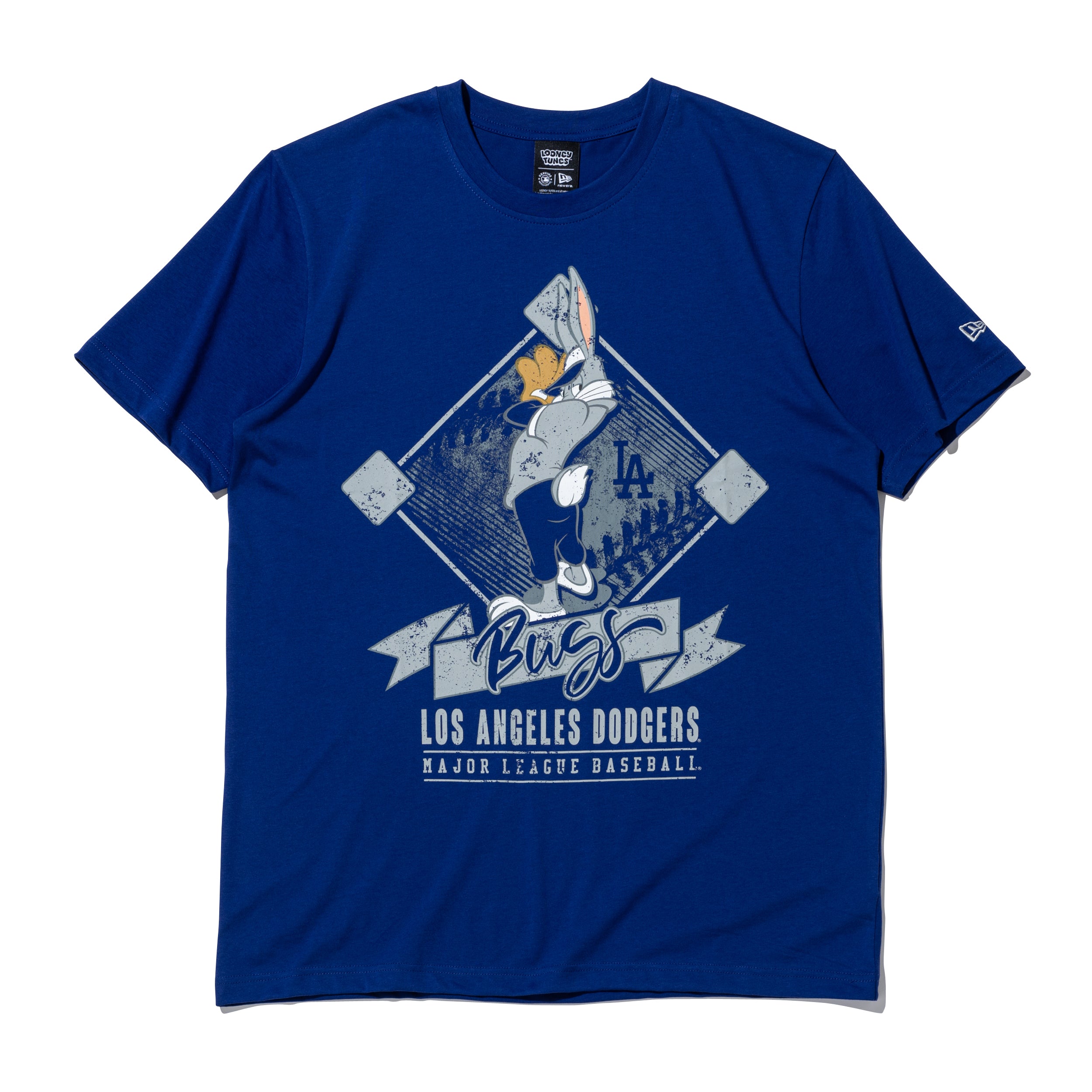 半袖 コットン Tシャツ Looney Tunes x MLB ロサンゼルス・ドジャース バッグス・バニー ダークロイヤル