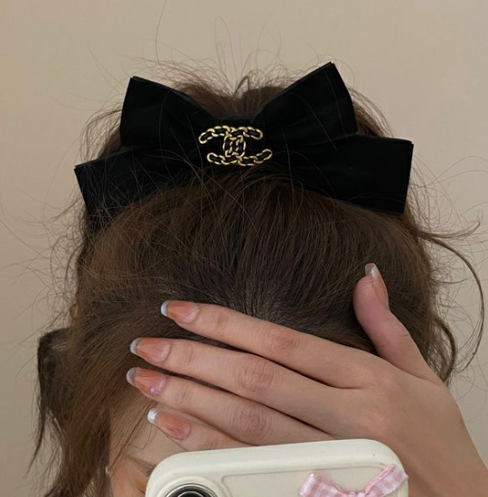 高級フランス製リボンヘアアクセサリー