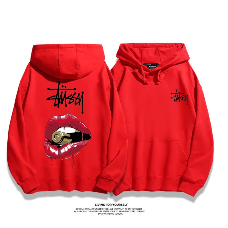 STUSSY Bloody Red Lips Hoodie