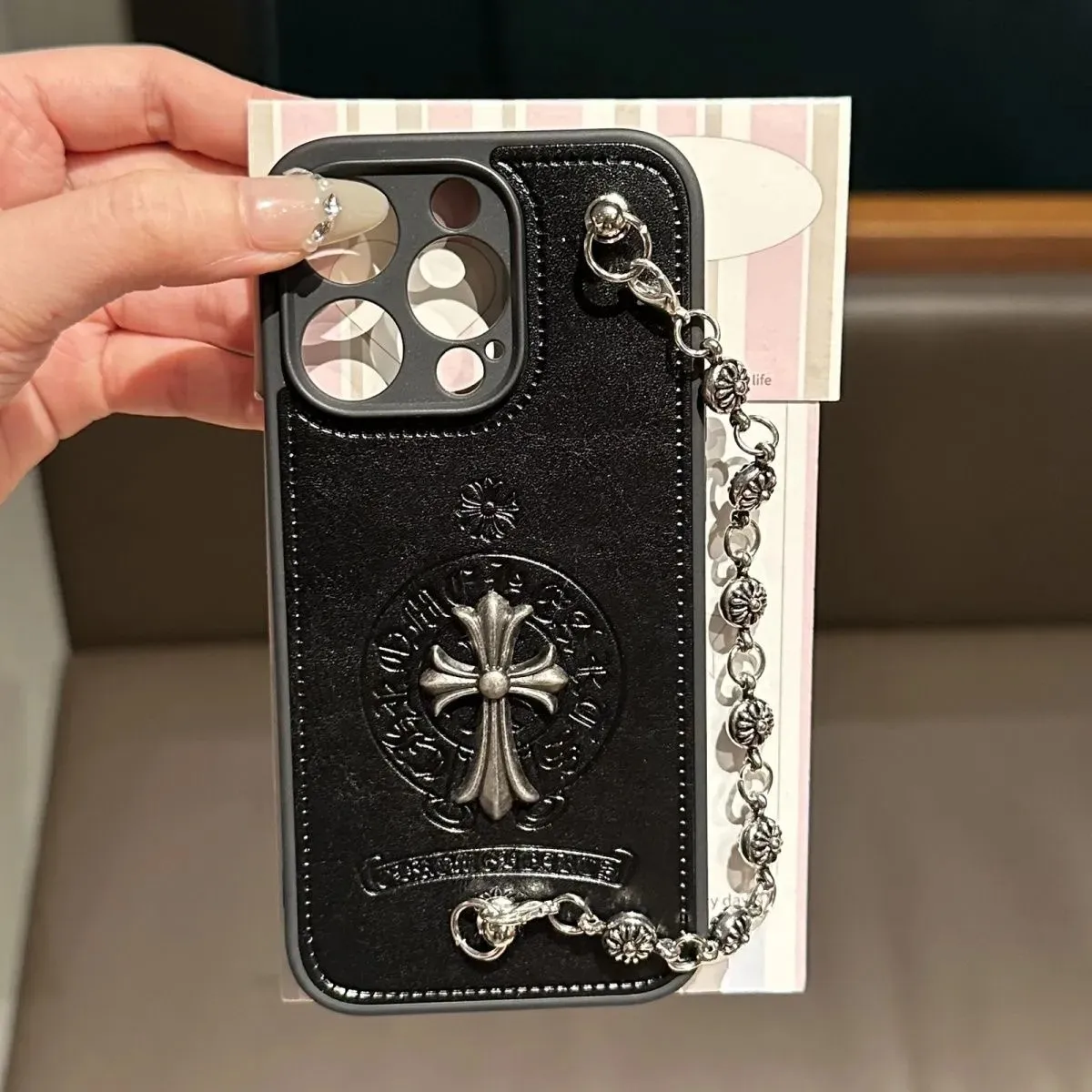 大人気  高級品  iPhoneケース ストラップ付き カジュアル スマホケース