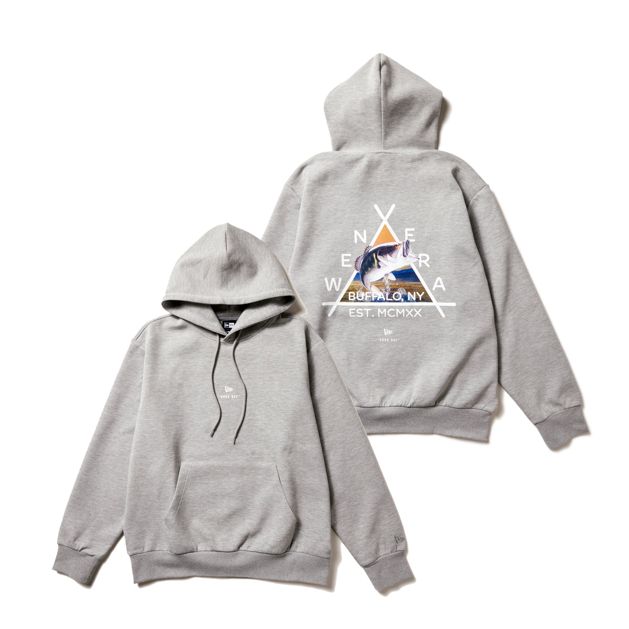 ライト テック スウェット プルオーバーフーディー Angler Collection ブラックバス グレー | アウトドア