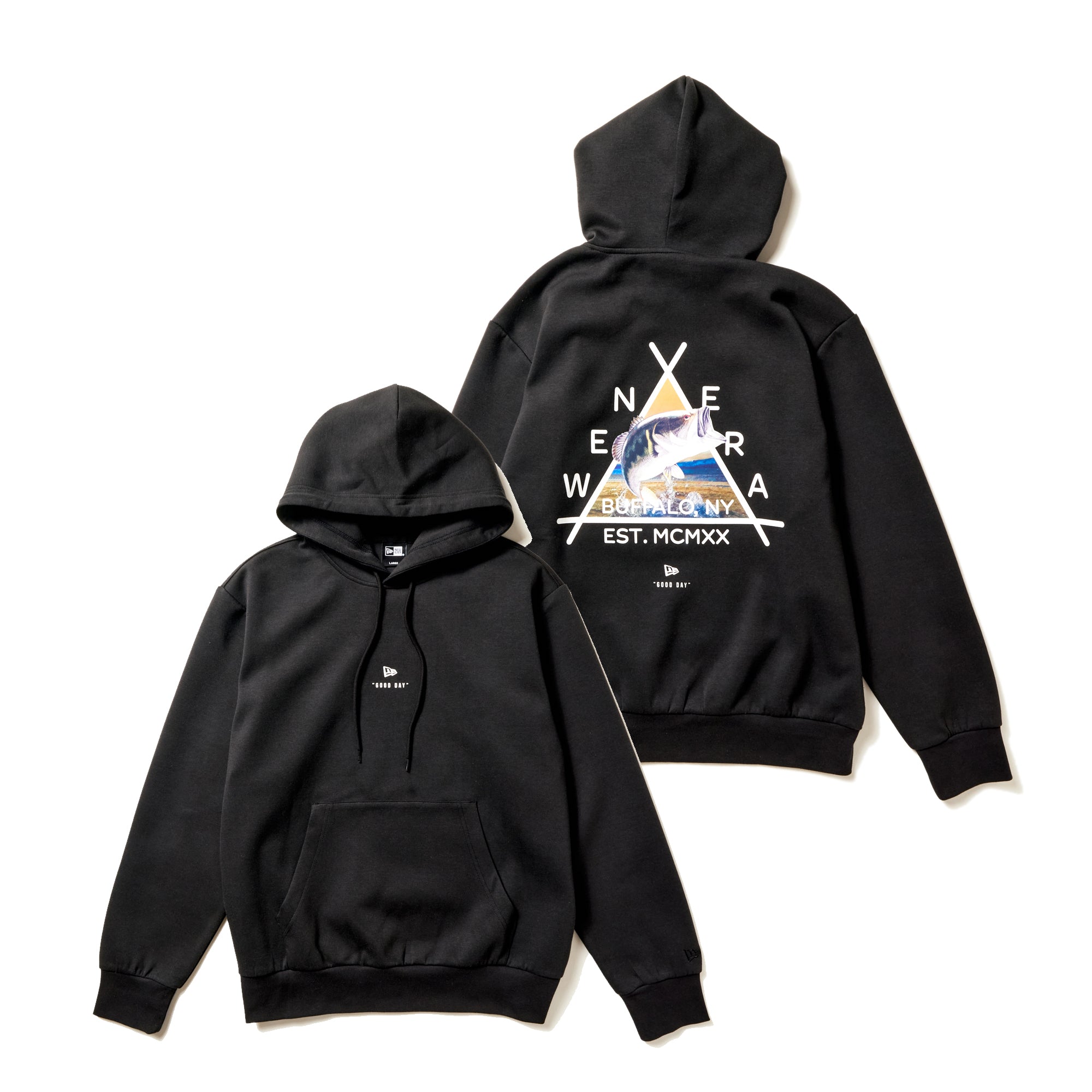 ライト テック スウェット プルオーバーフーディー Angler Collection ブラックバス ブラック | アウトドア