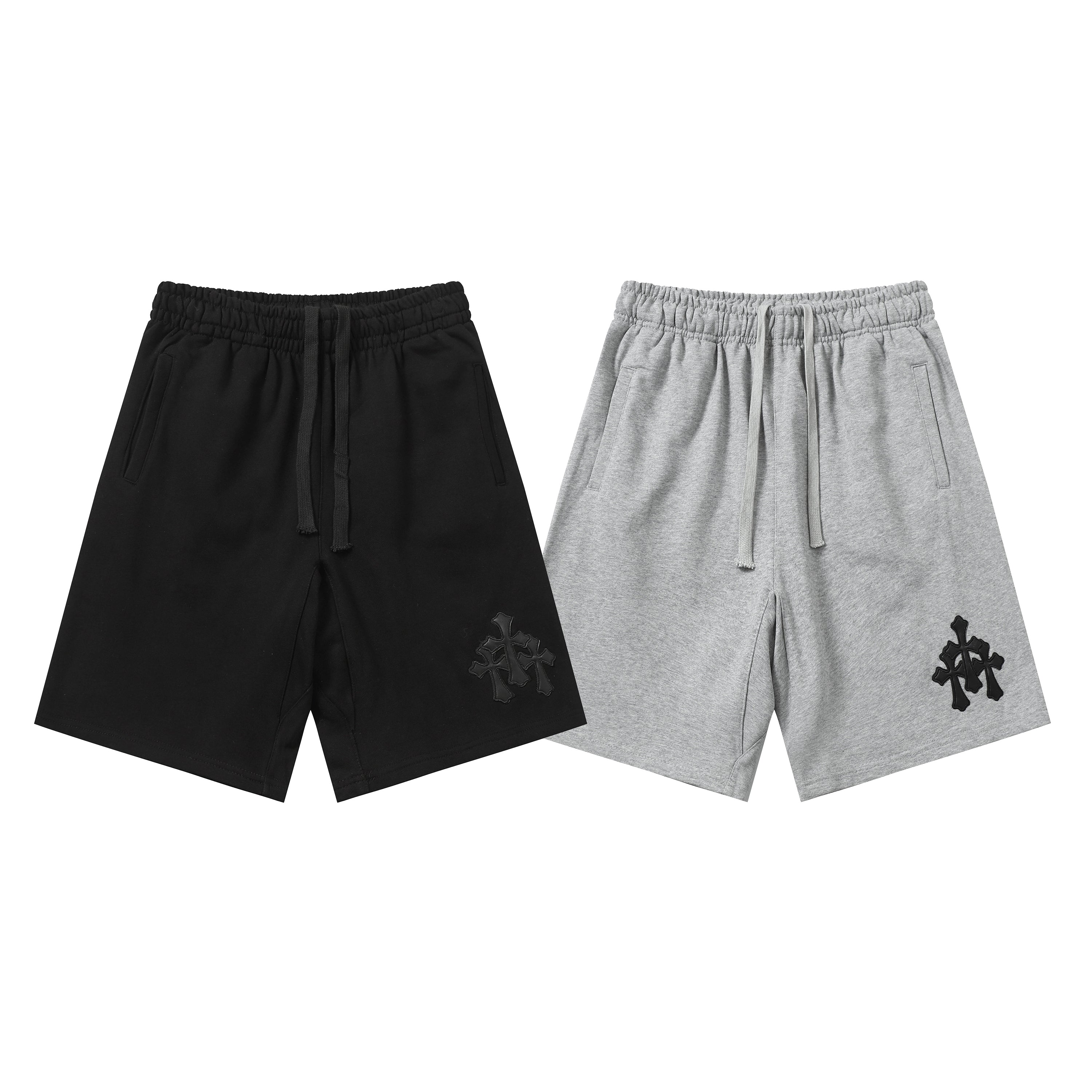【Chrome Hearts】クロムハーツ セメタリーレザー クロスパッチ ペーパージャム ショートパンツ
