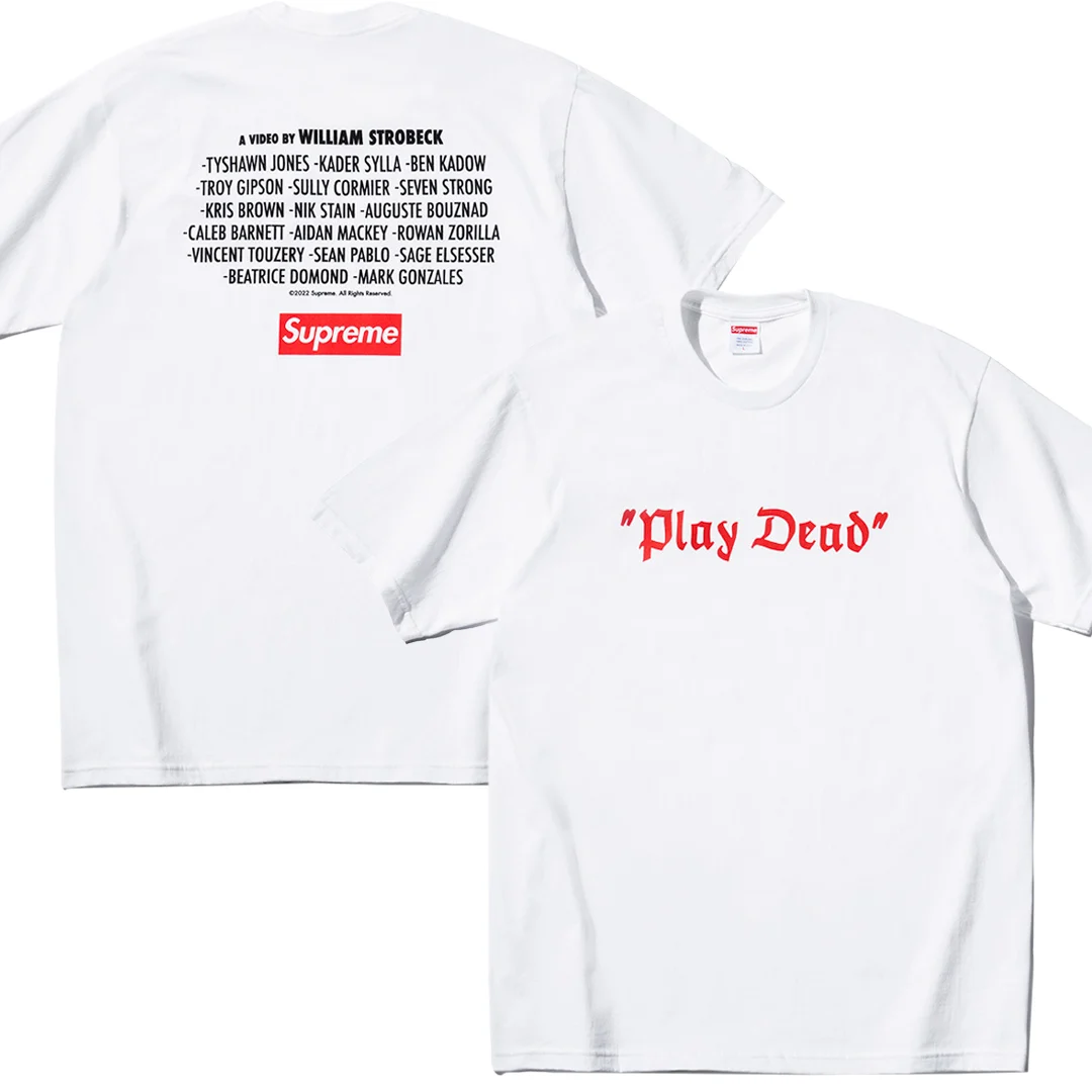 【Supreme】男女兼用「Play Dead」Tシャツ