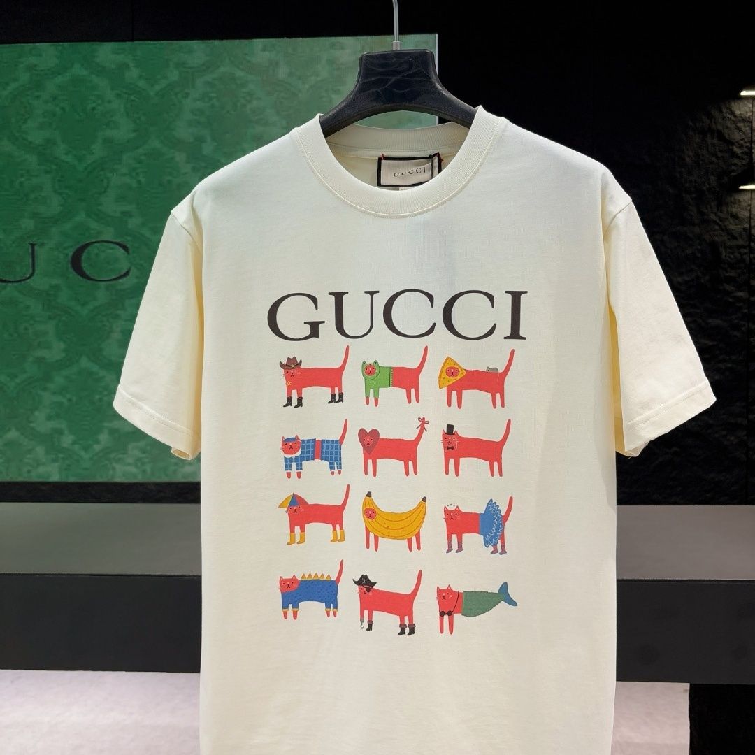 『S-XL』人気のプリント入り純綿Tシャツ、カジュアルなゆったりトップス