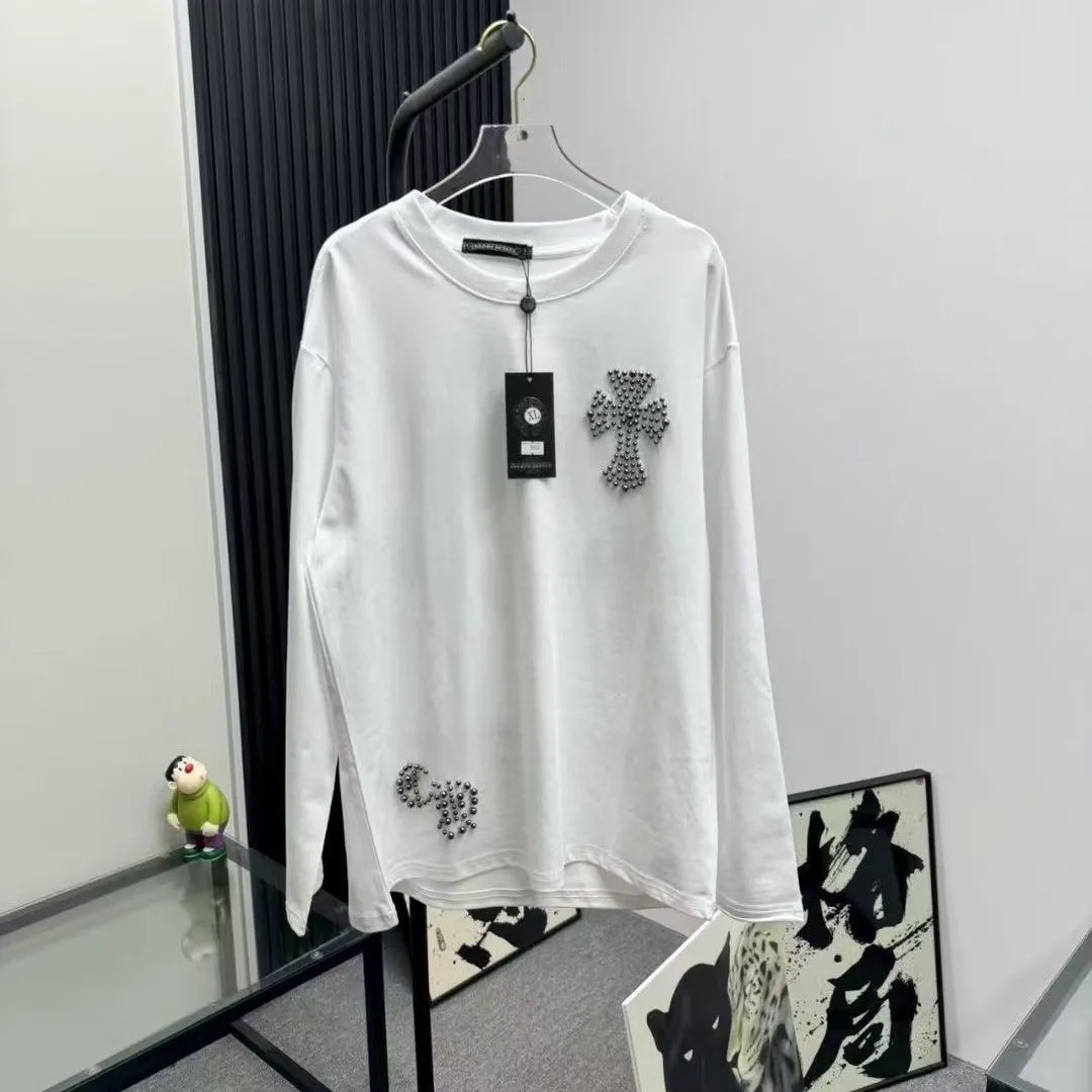 『M-4XL』ラウンドネックと長袖の男女兼用秋の新作ゆったりトップス