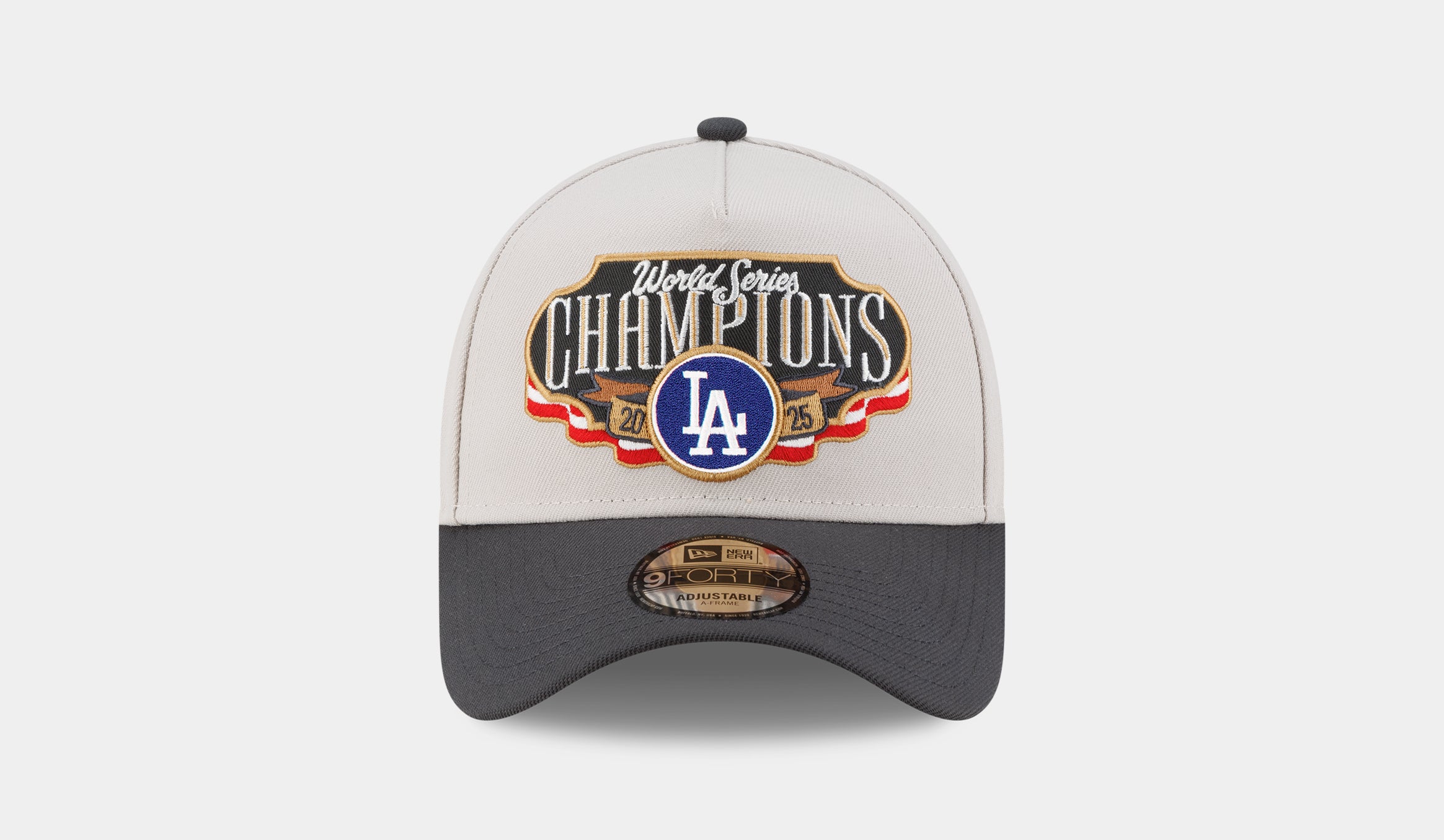 MLB Los Angeles Dodgers World Series 2025 Champions 940AF Snapback Mens Hat (Chrome/Black)