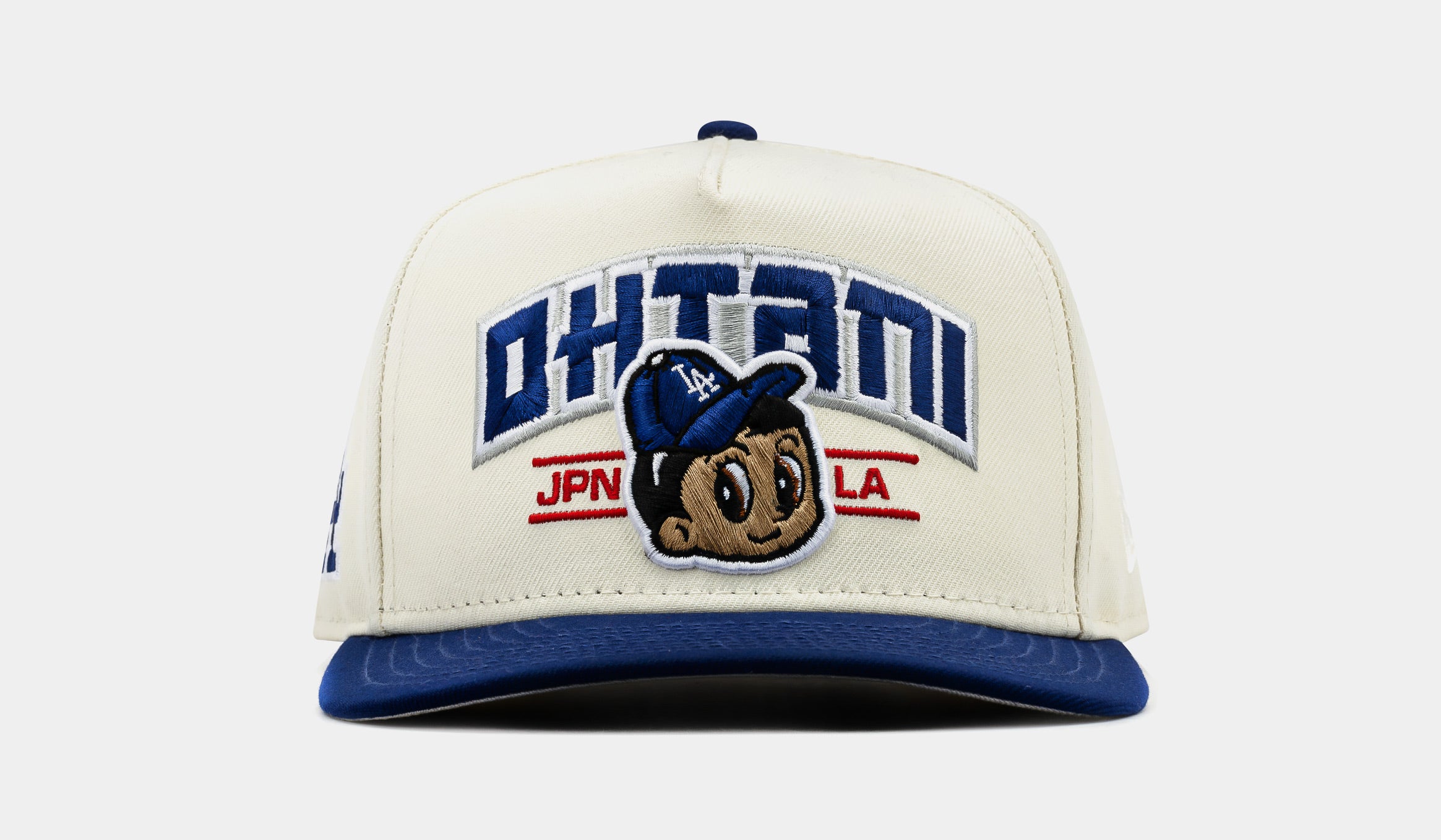 Shoe Palace Exclusive Los Angeles Dodgers Ohtani 950AF Snapback Mens Hat (Blue/Beige/White)
