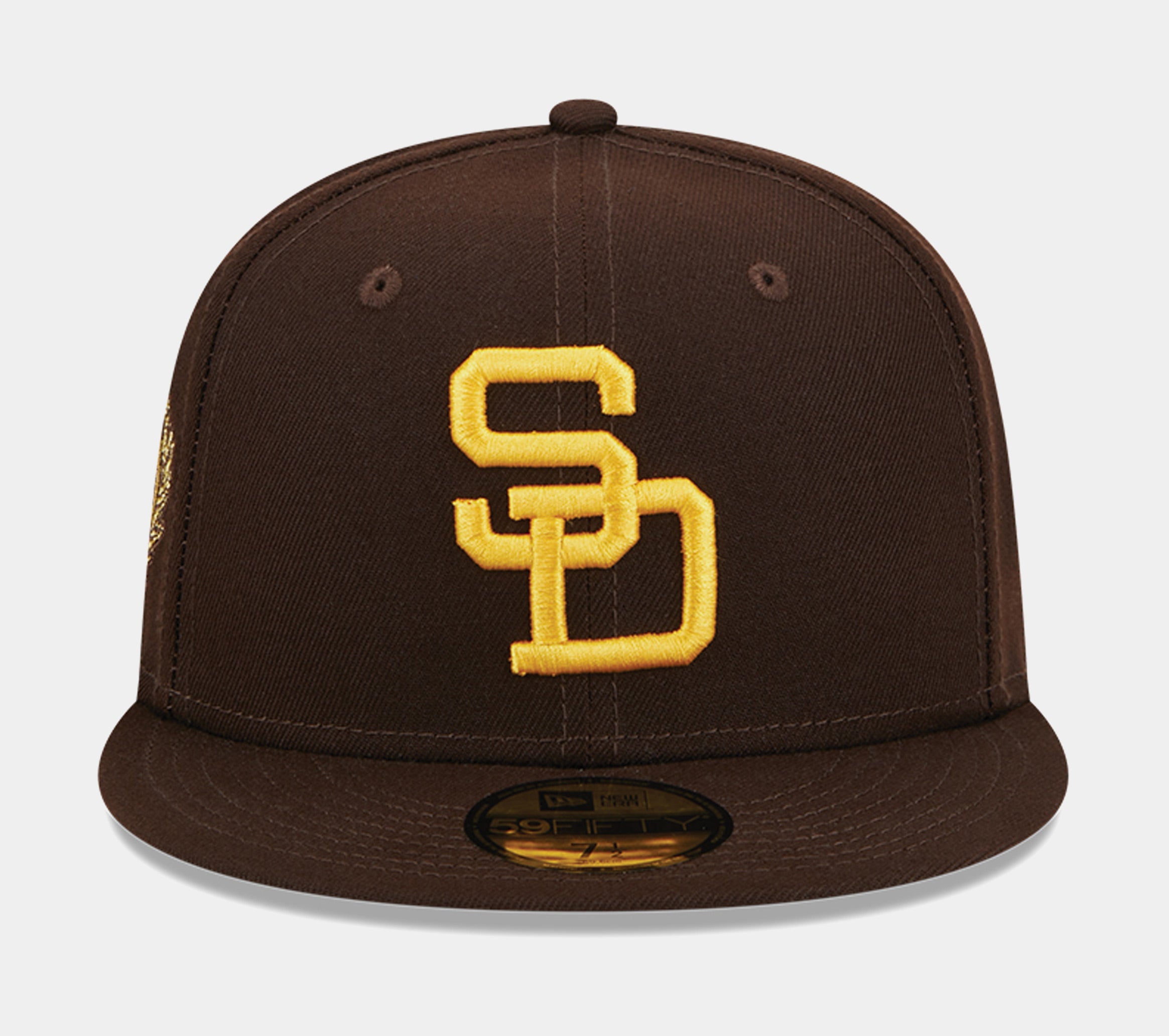 San Diego Padres Laurel Side Patch 59FIFTY Mens Hat (Brown)