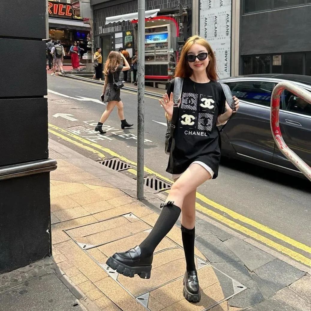 【S-3XL】人気 レディース コットン半袖Tシャツ｜ロング丈シンプルトップス