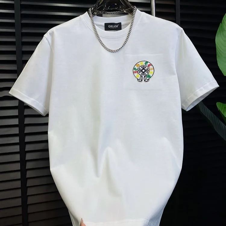 『M-4XL』流行のブランドから、ファッショナブルで高級感のあるプリント柄のメンズ半袖Tシャツ