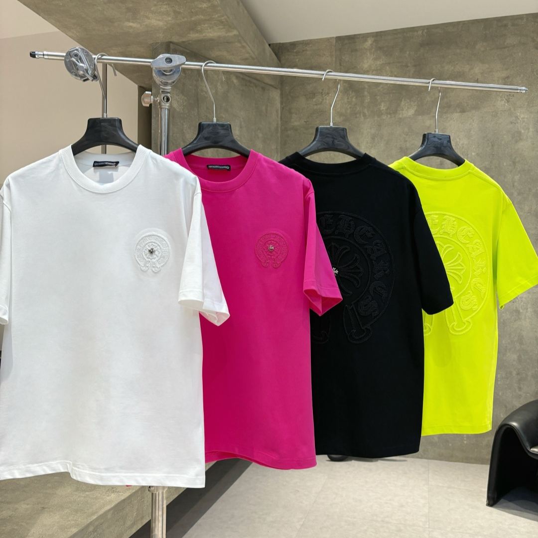 『S-2XL』カジュアルメンズ＆レディースファッション刺繍入りTシャツ、トレンディなブランドトップス、半袖