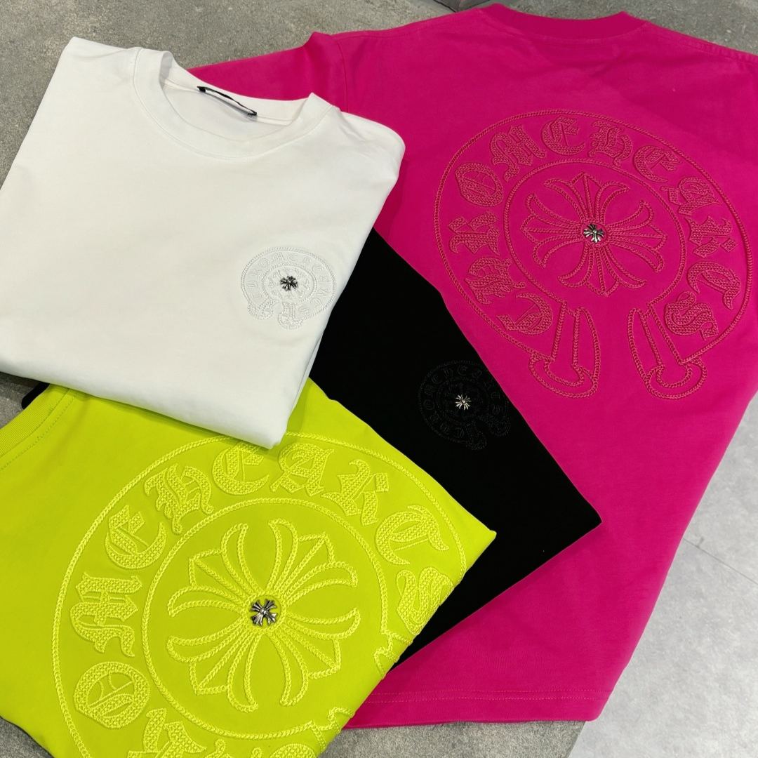 『S-2XL』カジュアルメンズ＆レディースファッション刺繍入りTシャツ、トレンディなブランドトップス、半袖