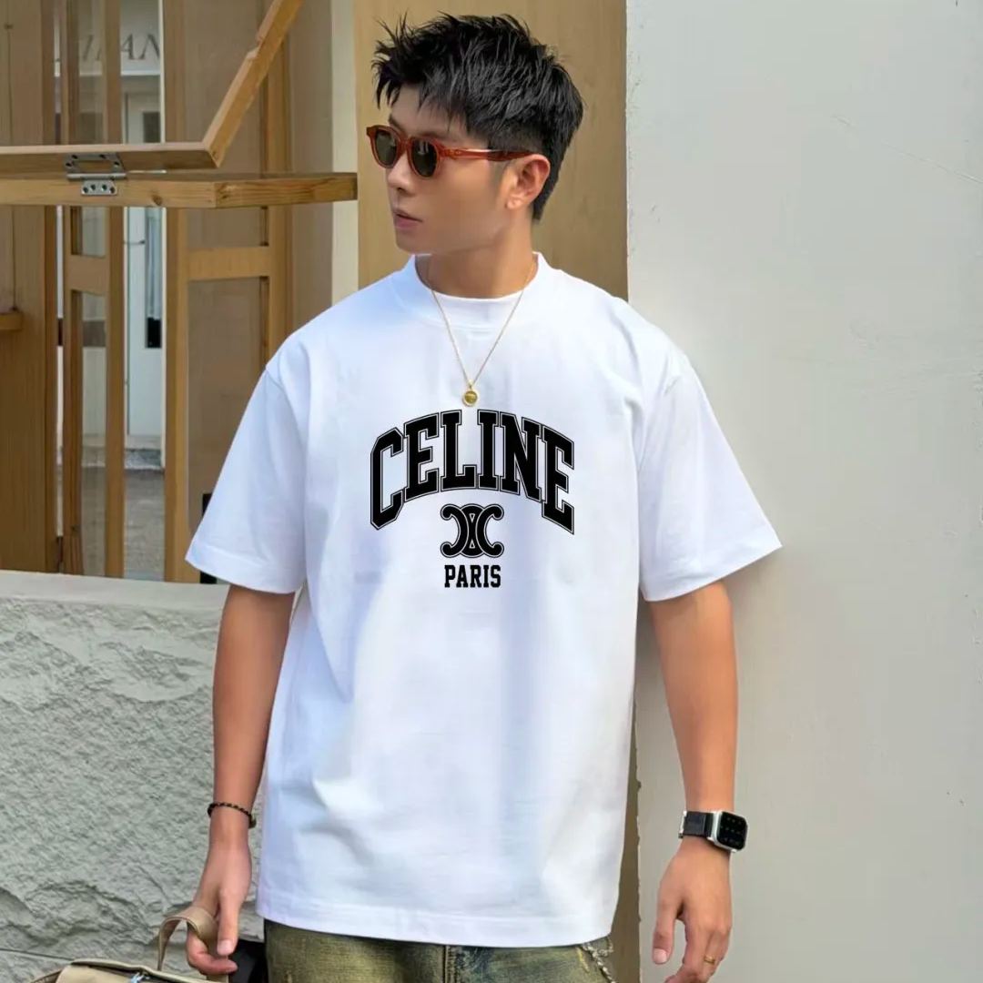 『M-4XL』新作 夏物 半袖 プリント ユニセックス 純綿 カジュアル ラウンドネック ゆったりTシャツ