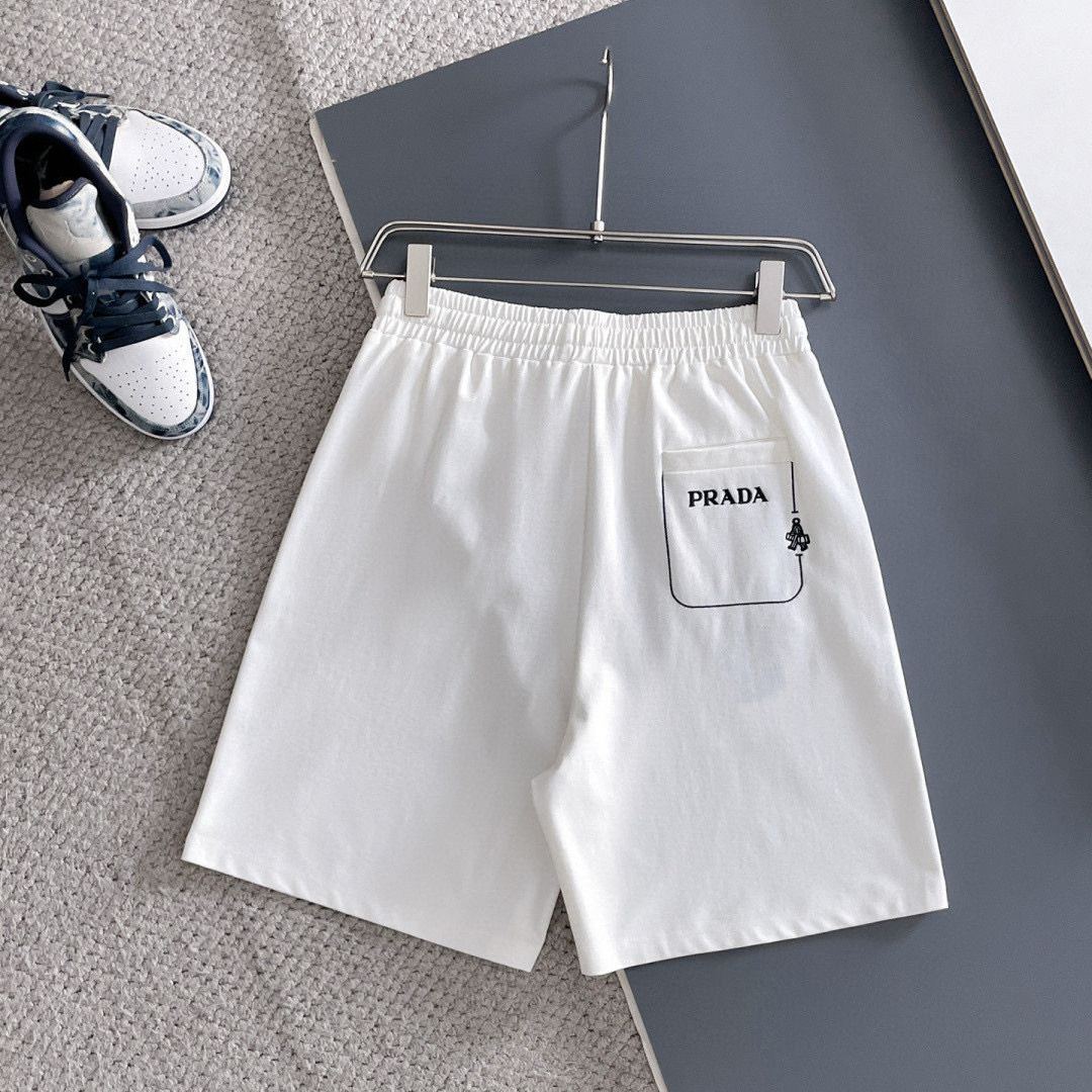 『M-4XL』クラシックな文字刺繍入りカジュアルルーズショーツ、ユニセックス