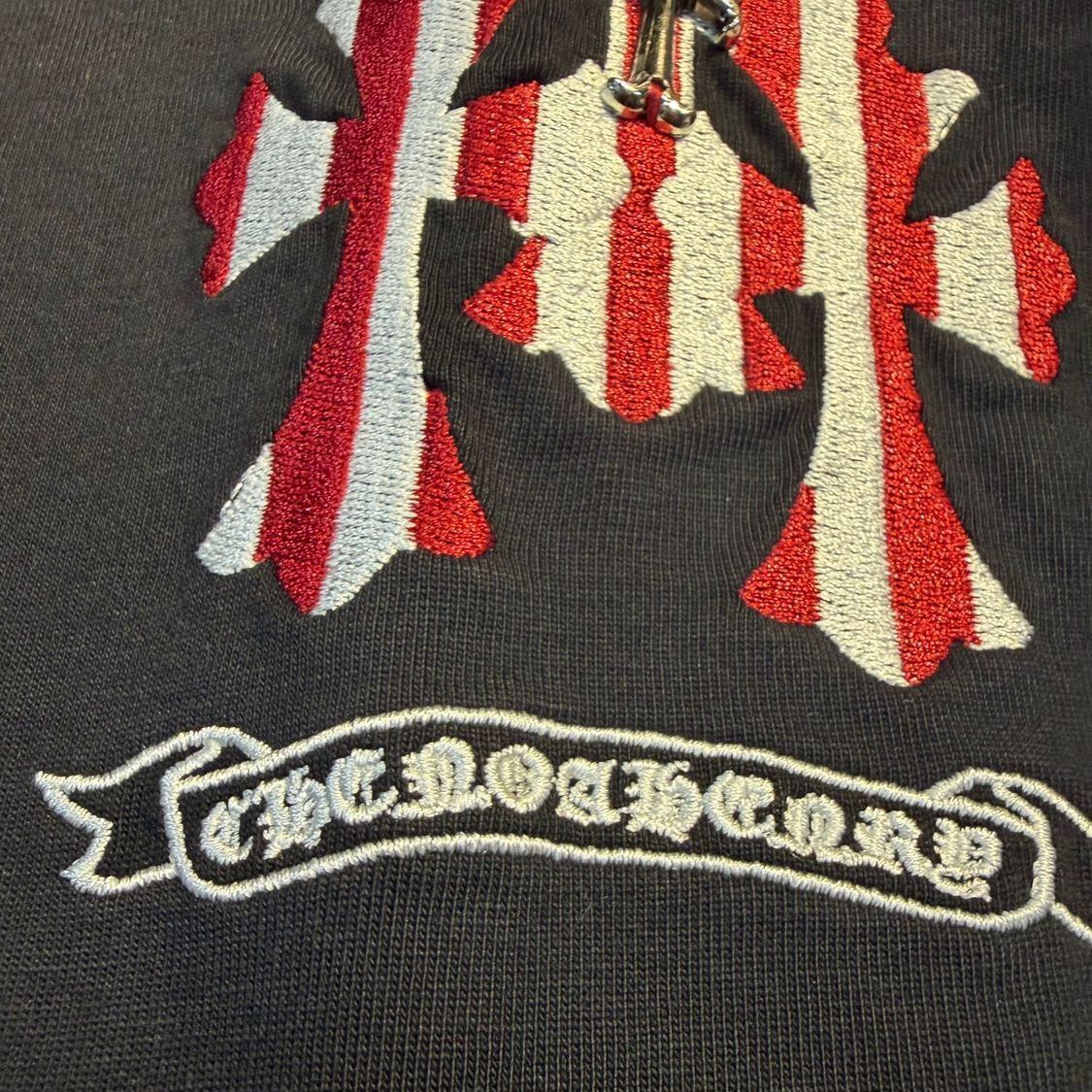 『S-XL』アメリカンストリートスタイル 半袖 刺繍アップリケ クルーネックTシャツ