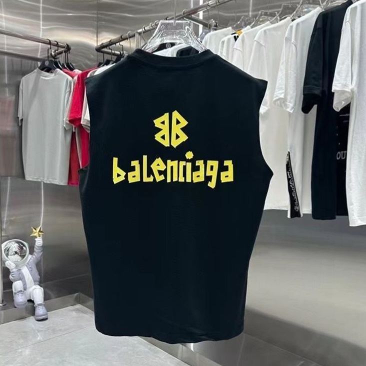 『M-4xL』男性用プリント柄ノースリーブベスト、夏の新作スタイル、ゆったりとしたフィット感、純綿素材