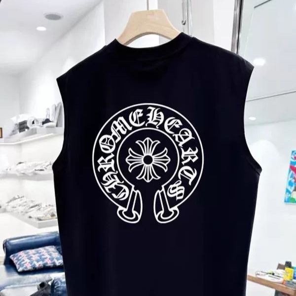 『M-3xL』ゆったりとしたプリント柄のノースリーブベスト、ユニセックスのカジュアルTシャツ
