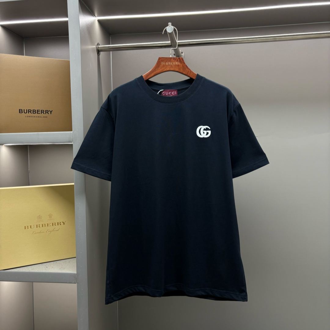 『S-2XL』夏らしい刺繍入りクルーネックトップス、トレンドのメンズ・レディースTシャツ
