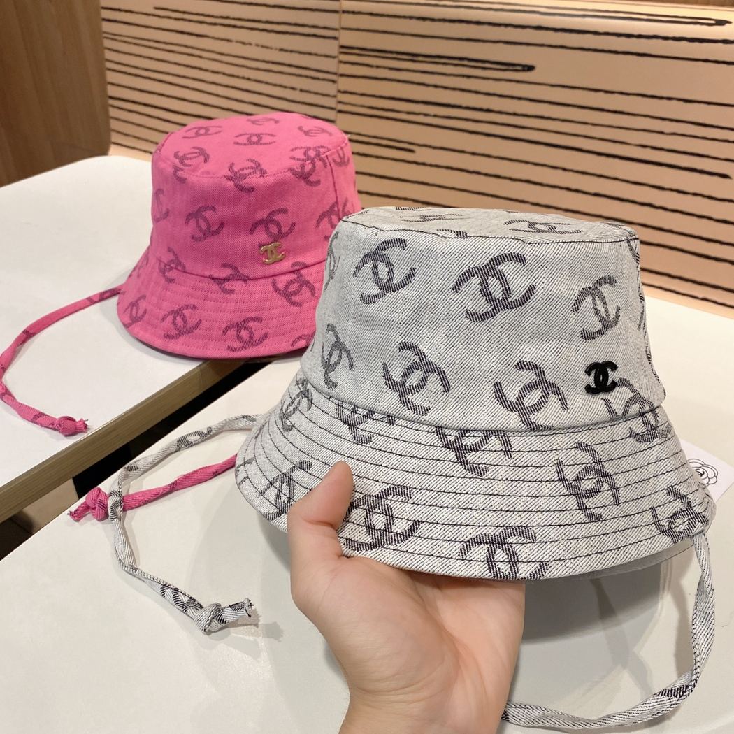 デニム素材日除けクロッシェハット 上品レディース紫外線対策帽子