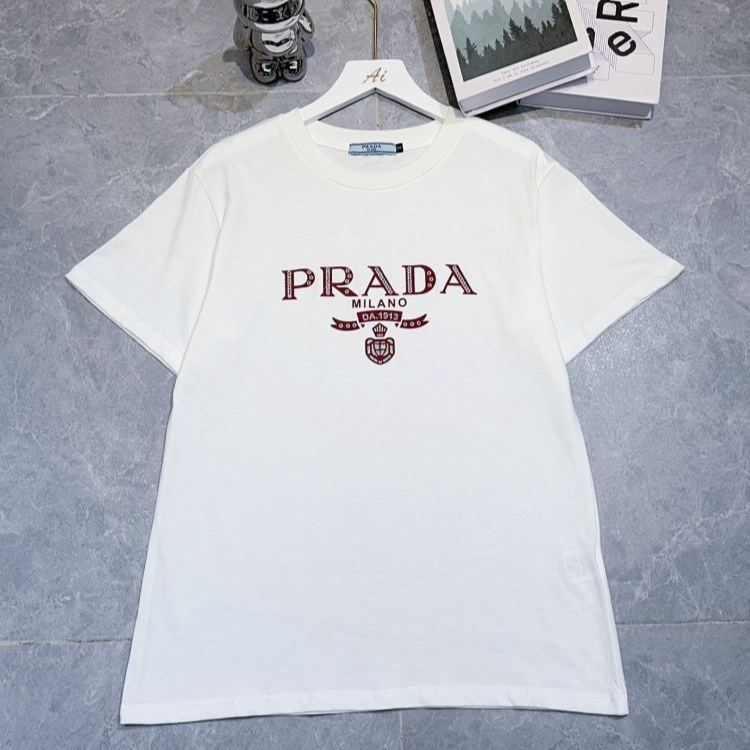 『S-L』新作サマーレタープリントゆったりラウンドネック万能半袖Tシャツ