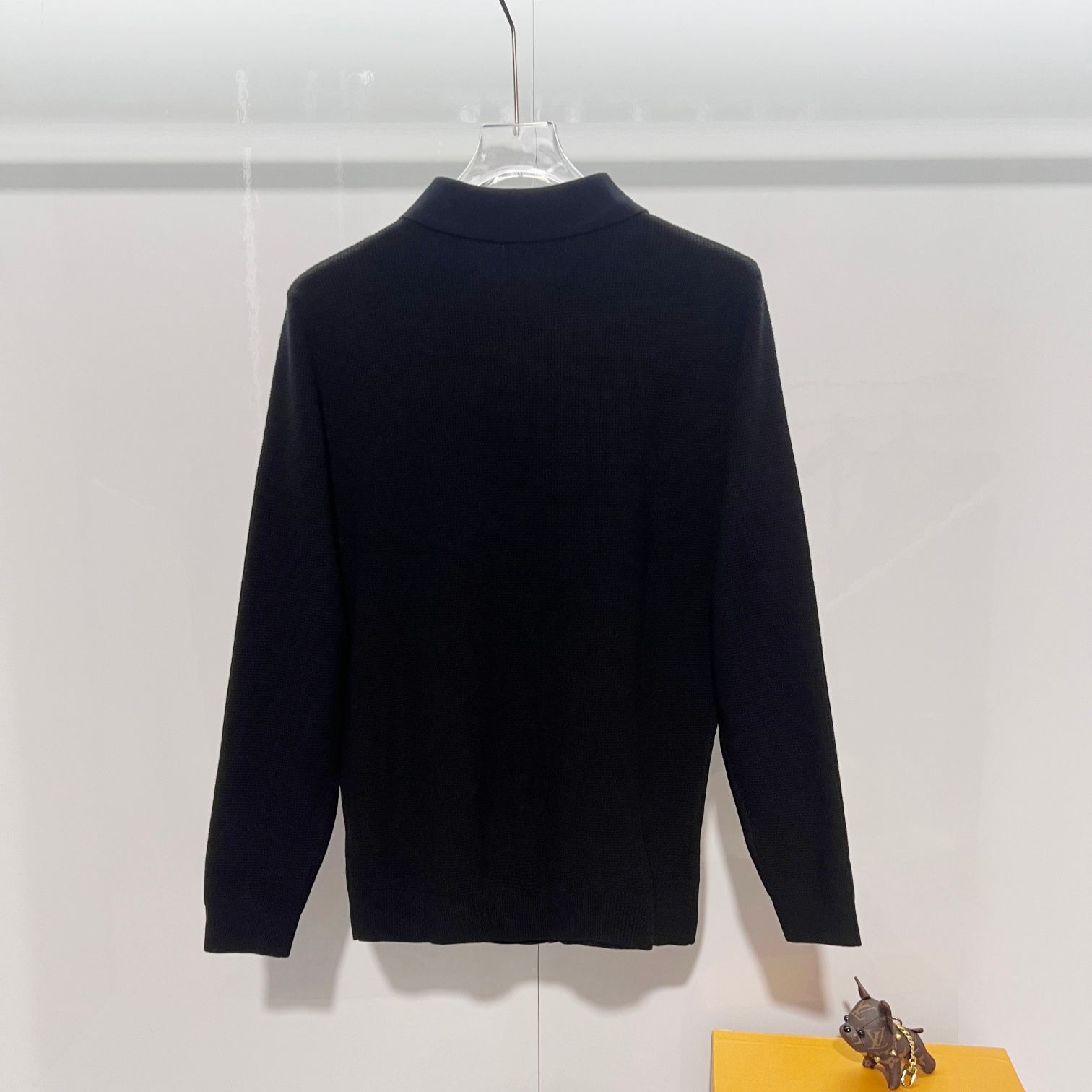 『M-3XL』新作秋冬ニットストレッチカラーポロシャツ