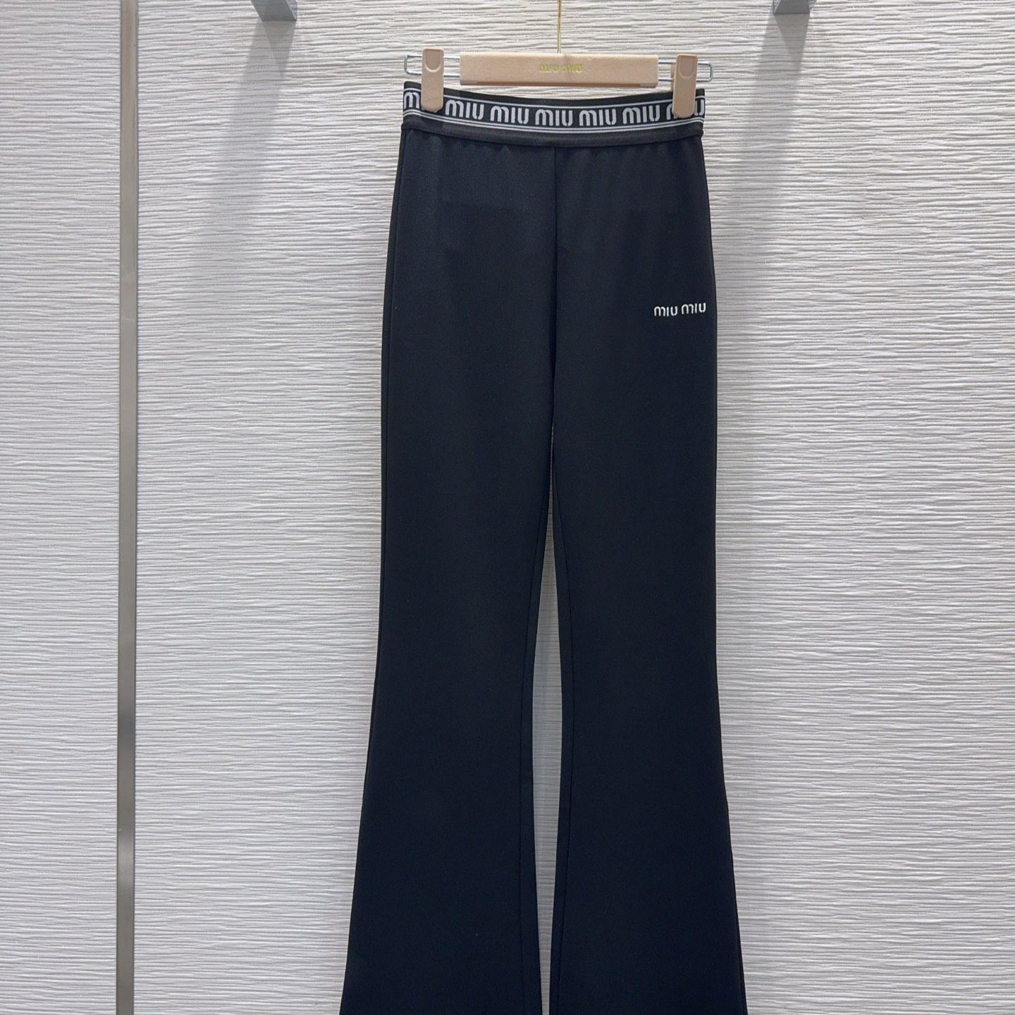 『S-L』ハイウエスト フレアパンツ カジュアルパンツ 高伸縮 ニット素材 柔らかい 落ち感 高品質