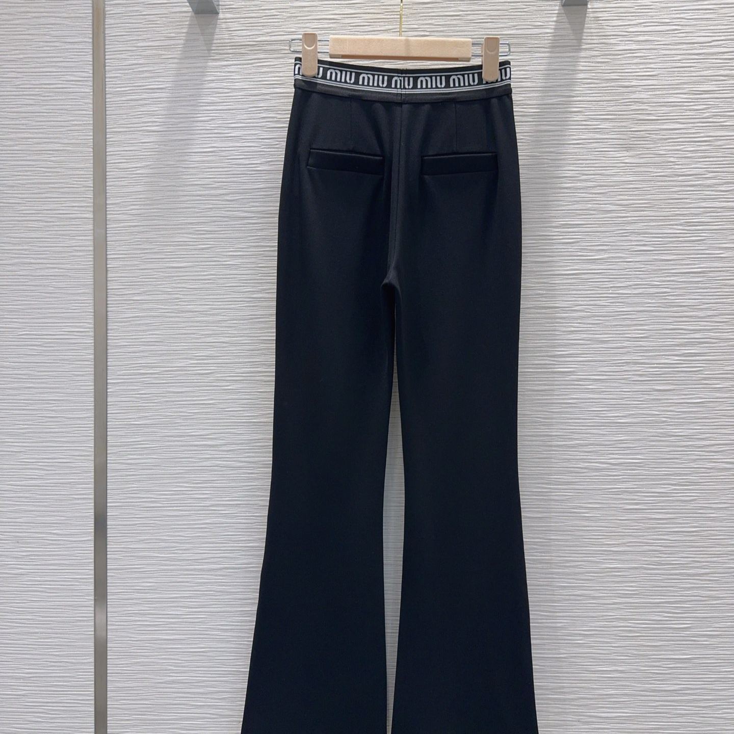 『S-L』ハイウエスト フレアパンツ カジュアルパンツ 高伸縮 ニット素材 柔らかい 落ち感 高品質